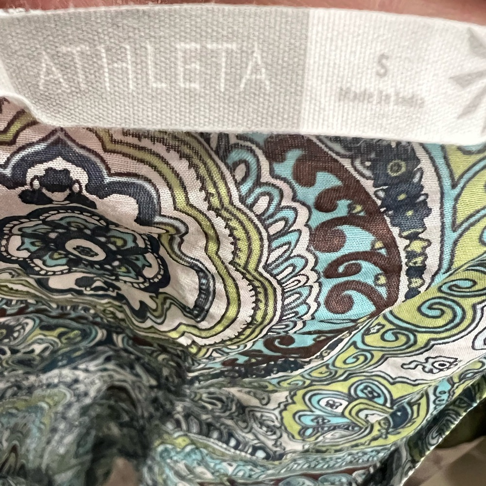 Athleta Surfside Kurta Paisley Coverup Tunic Silk Size Small - Picture 10 of 10